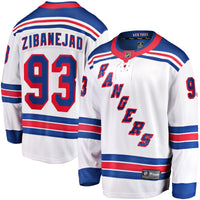 New York Rangers Mika Zibanejad White Away Premier Breakaway Player Jersey
