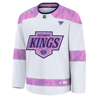 Los Angeles Kings White Hockey Fights Cancer Survivor Practice Jersey