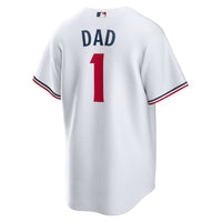 Minnesota Twins White #1 Dad Home Replica Jersey