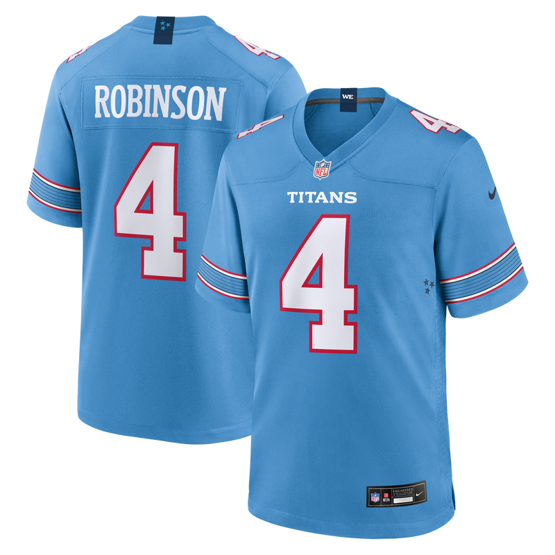 Tennessee Titans Wan'Dale Robinson Light Blue Team Game Jersey