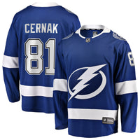 Tampa Bay Lightning Erik Cernak Blue Home Breakaway Player Jersey