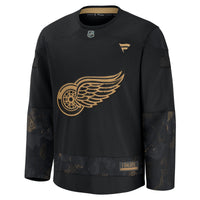 Detroit Red Wings Black 2024 Military Appreciation Practice Jersey