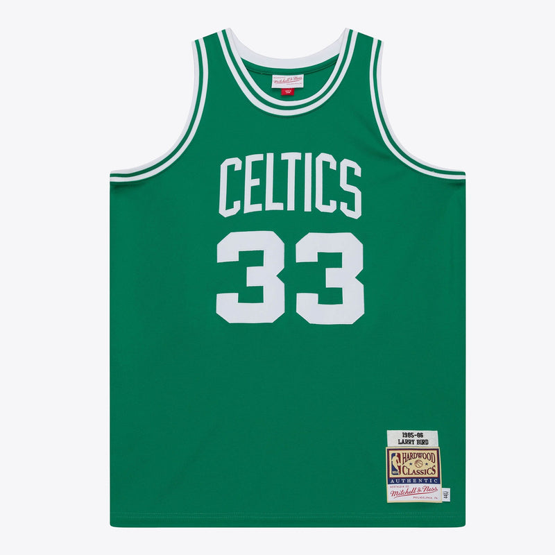 Boston Celtics Larry Bird 1985 Authentic Road Jersey - Kelly Green