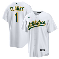 Athletics Denzel Clarke White Home Replica Jersey