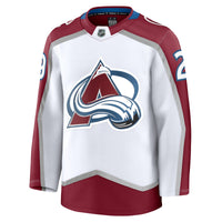 Colorado Avalanche Nathan MacKinnon White Away Premium Jersey
