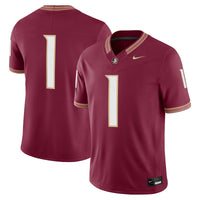 #1 Florida State Seminoles Home Vapor F.U.S.E. Stitched Limited Jersey - Garnet