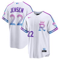 Kansas City Royals Carter Jensen White 2026 City Connect Stadium Jersey