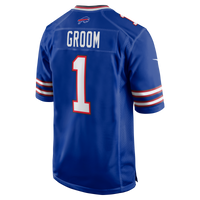 Buffalo Bills Number 1 Groom Royal Game Jersey