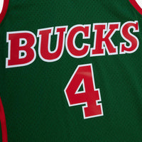 Milwaukee Bucks Sidney Moncrief 1983 Dark Authentic Jersey - Burgundy/Green