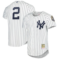New York Yankees Derek Jeter White Cooperstown Collection Authentic Jersey