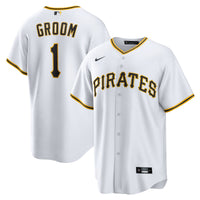 Pittsburgh Pirates White #1 Groom Home Replica Jersey