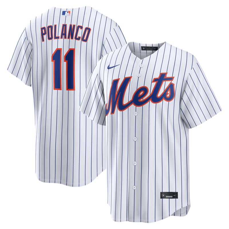 New York Mets Jorge Polanco White Home Replica Jersey