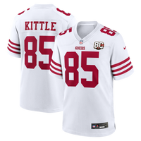 San Francisco 49ers George Kittle White 80th Anniversary Game Jersey
