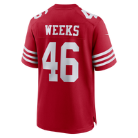San Francisco 49ers Jon Weeks Scarlet Team Game Jersey