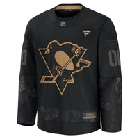 Pittsburgh Penguins Black 2024 Military Appreciation Custom Practice Jersey