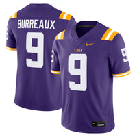 Joe Burrow Purple LSU Tigers "Burreaux" Nameplate Home Game Football Jersey