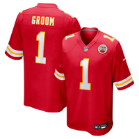 Kansas City Chiefs Number 1 Groom Red Game Jersey