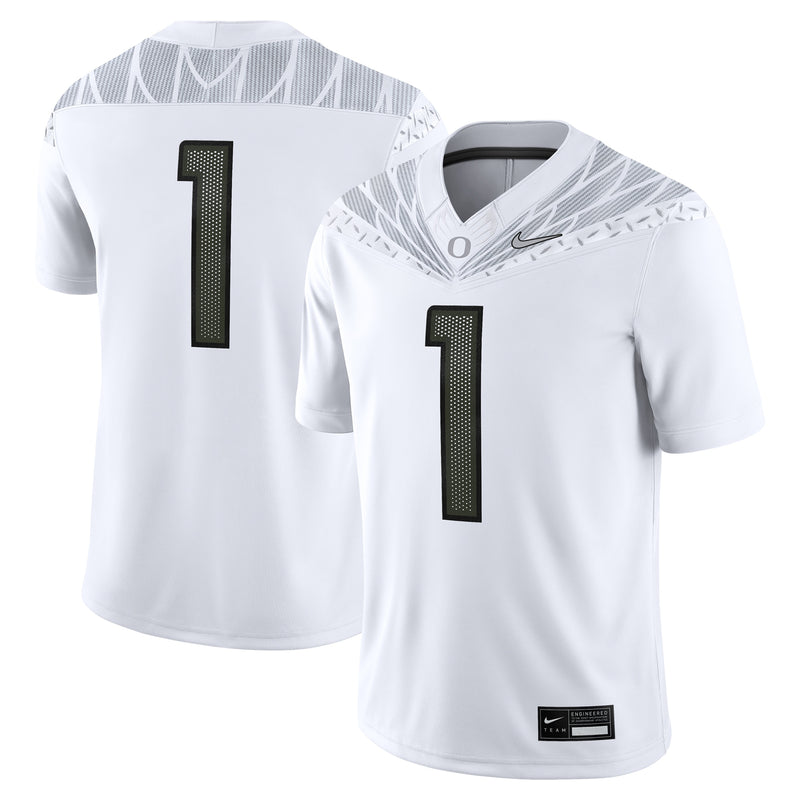 #1 Oregon Ducks Game Jersey - White