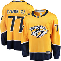 Nashville Predators Luke Evangelista Gold Premier Breakaway Player Jersey