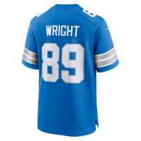 Detroit Lions Brock Wright Blue Team Game Jersey