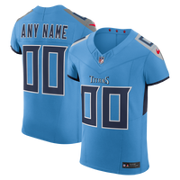 Tennessee Titans Light Blue Team Vapor F.U.S.E. Elite Custom Jersey