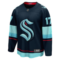 Seattle Kraken Jaden Schwartz Navy Home Breakaway Player Jersey