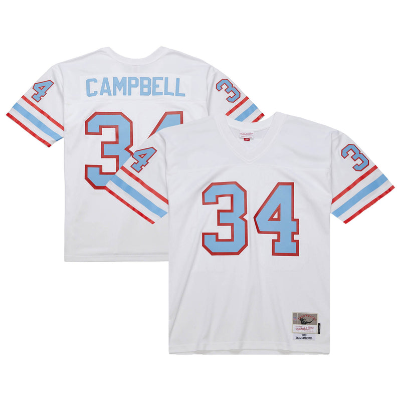 Houston Oilers Earl Campbell White 1979 Legacy Replica Jersey