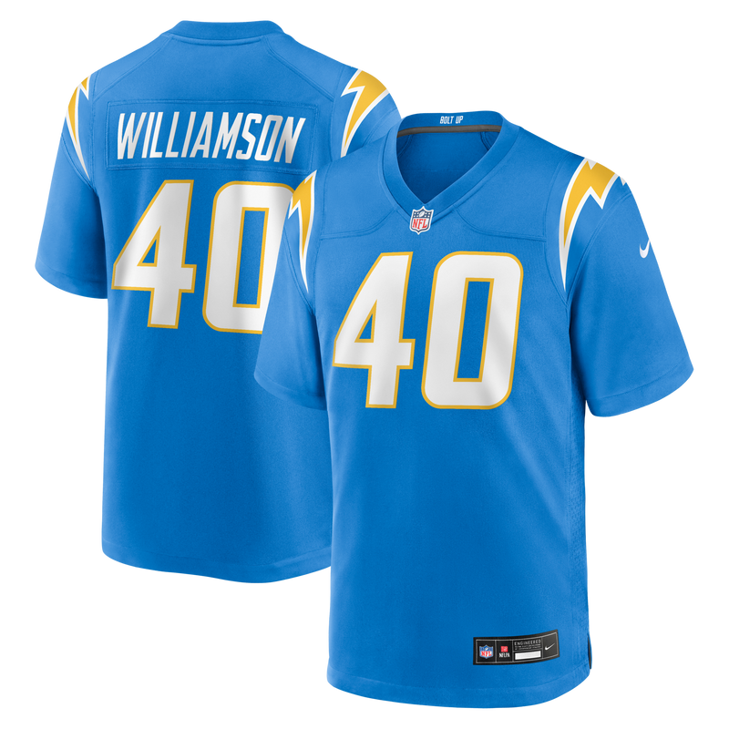 Los Angeles Chargers Kendall Williamson Powder Blue Team Game Jersey
