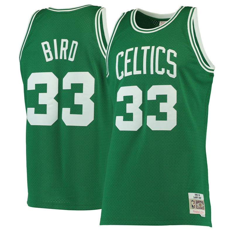 Larry Bird Kelly Green Boston Celtics 1985-86 Hardwood Classics Swingman Jersey