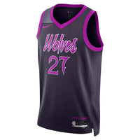 Minnesota Timberwolves 2025/26 City Edition Swingman Jersey - Black - Rudy Gobert