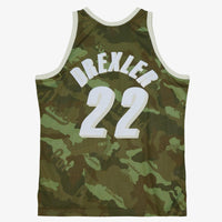 Portland Trail Blazers Clyde Drexler 1991 Ghost Camo Swingman Jersey - Green