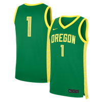 Green Oregon Ducks #1 Road Replica Basketball Jersey