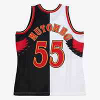 Atlanta Hawks Dikembe Mutombo 1996 Split Swingman Jersey - Black/White