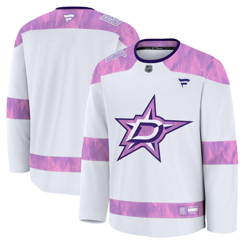 Dallas Stars White 2024 Hockey Fights Cancer Practice Jersey