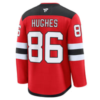 New Jersey Devils Jack Hughes Red Home Premium Jersey