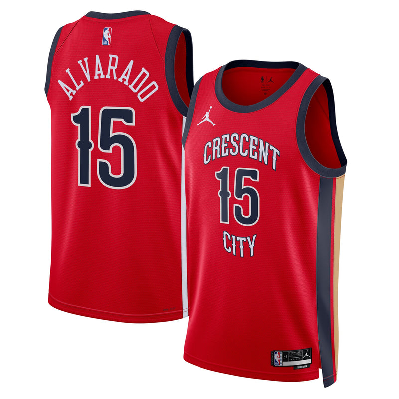 New Orleans Pelicans Statement Edition Swingman Jersey - Red - Jose Alvarado
