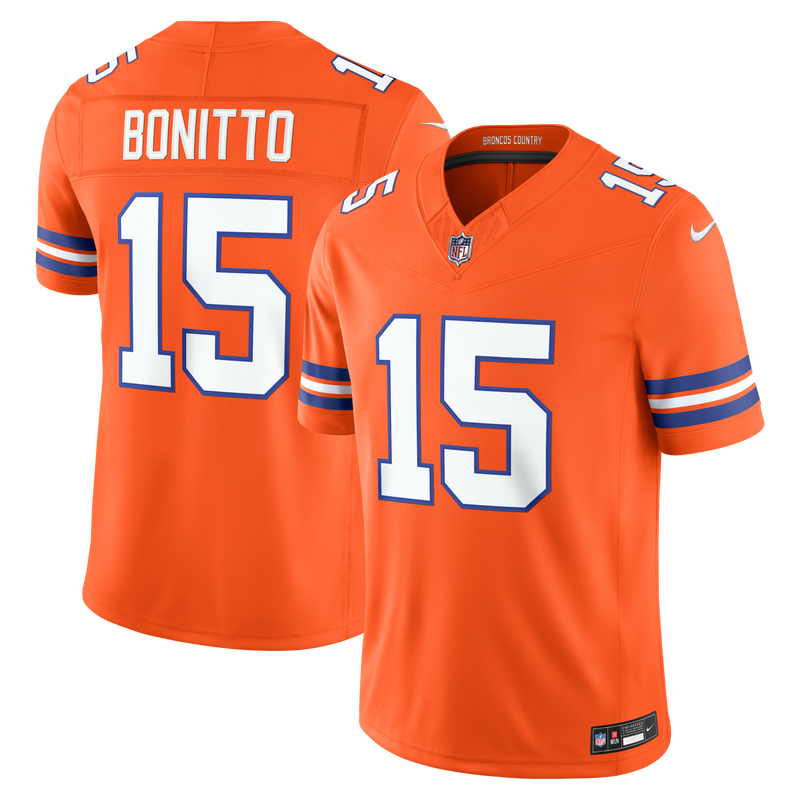 Denver Broncos Nik Bonitto Orange Alternate Mile High Collection 1977 Throwback Vapor F.U.S.E. Stitched Limited Jersey
