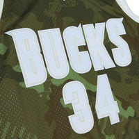 Milwaukee Bucks NBA Ray Allen 2000 Ghost Green Camo Swingman Jersey