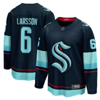 Seattle Kraken Adam Larsson Deep Sea Blue Home Breakaway Player Jersey