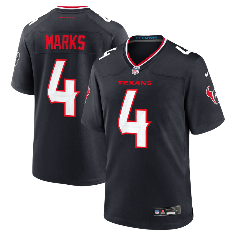 Houston Texans Woody Marks Navy Team Game Jersey