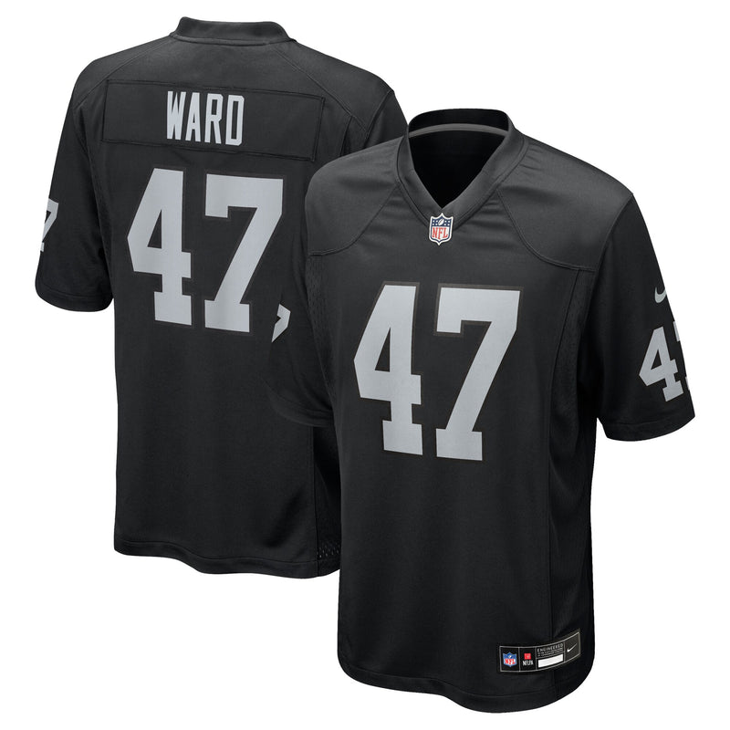 Las Vegas Raiders Alex Ward Black Team Game Jersey