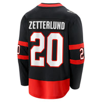 Ottawa Senators Fabian Zetterlund Black Home Breakaway Jersey