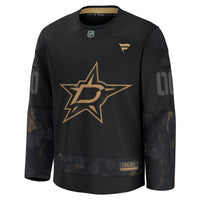 Dallas Stars Black 2024 Military Appreciation Custom Practice Jersey