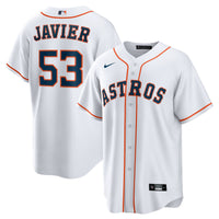Houston Astros Cristian Javier White Home Replica Jersey