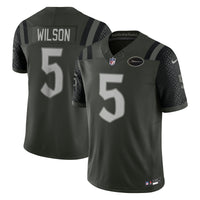 New York Jets Garrett Wilson Gotham Green 2025 Rivalries Collection Stitched Limited Jersey