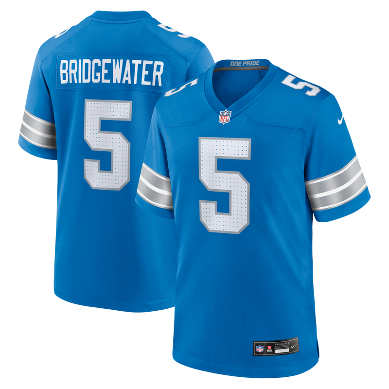 Detroit Lions Teddy Bridgewater Blue Team Game Jersey