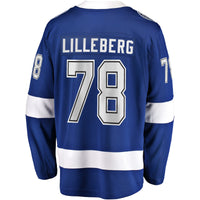 Tampa Bay Lightning Emil Lilleberg Blue Home Premier Breakaway Player Jersey