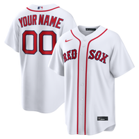 Boston Red Sox White Home Replica Custom Jersey