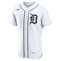 Detroit Tigers White Home Authentic Custom Jersey