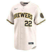 Milwaukee Brewers Christian Yelich Cream Home Limited Player Jersey